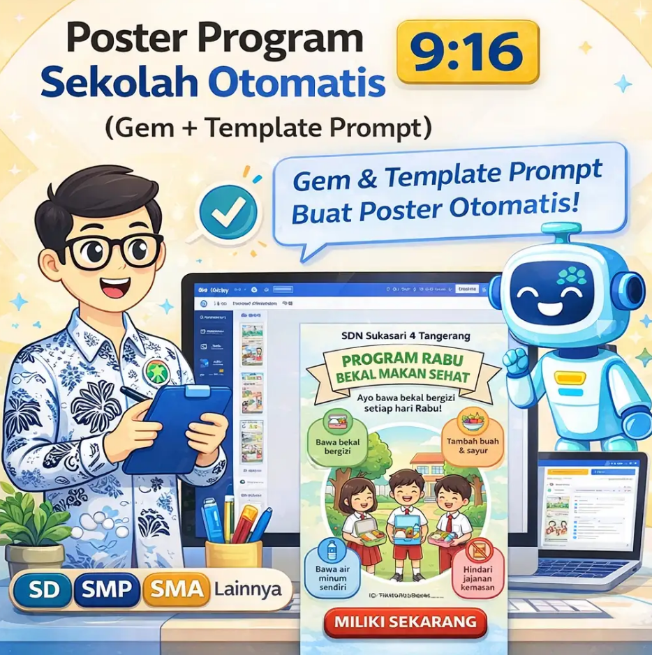 Poster Program Sekolah Otomatis 9:16 – Siap Pakai (Gem + Template Prompt)